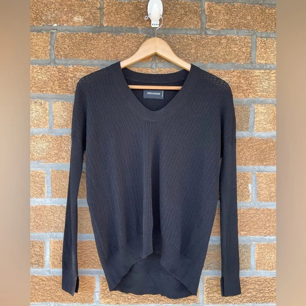 Zadig & Voltaire preppy ve sweater pullover XS - Picture 3 of 10